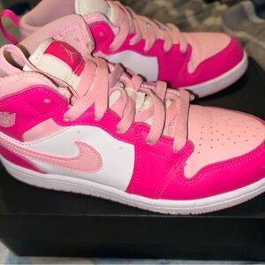 Nike Pink and White Sneakers Classic Style